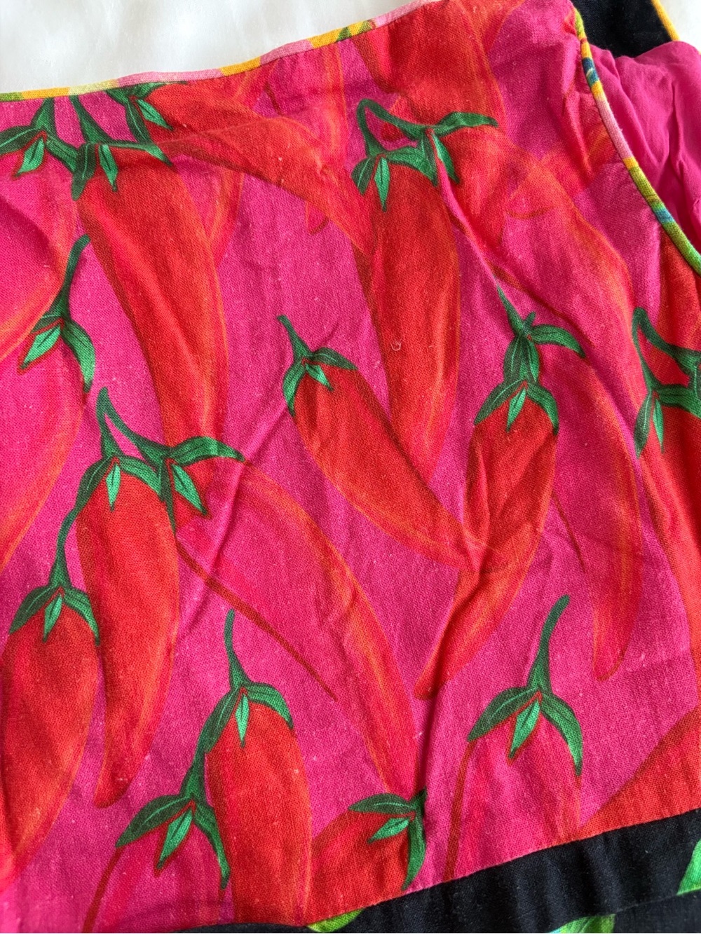 Farm Rio Cashews Chilli Bananas Linen Mini Dress M - Picture 15 of 16